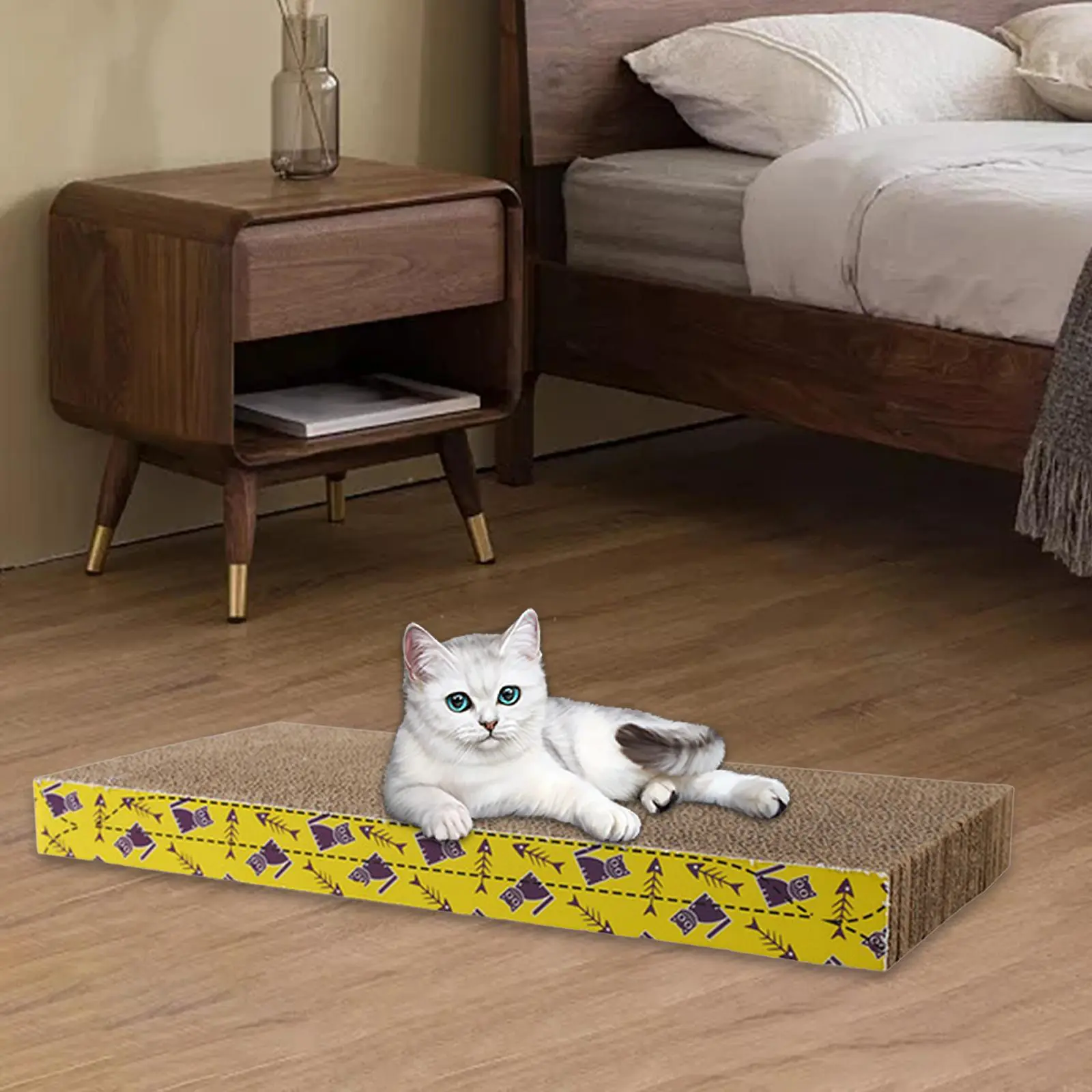 Scratching Lounge Bed Cat Scratchers Cardboard Cat Scratch Pad Nest Cat Scratching Board for Sleeping Small Medium Large Cats