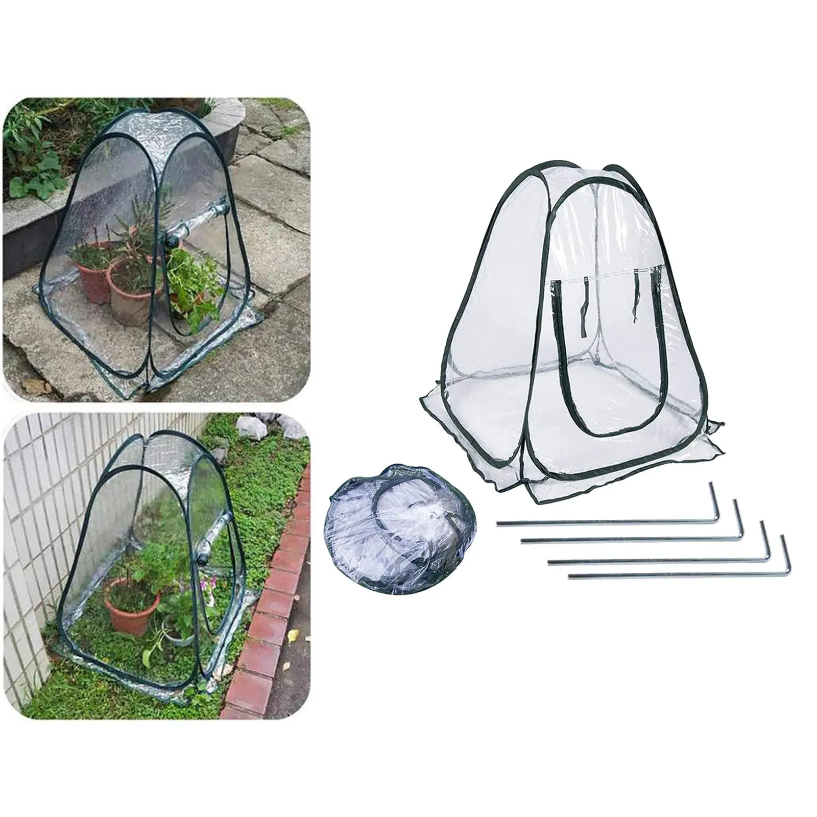 1Set Mini Greenhouse popped Up PVC Grow House Backyard Portable Garden Plant Tent Greenhouse Cover Home Garden Supplies