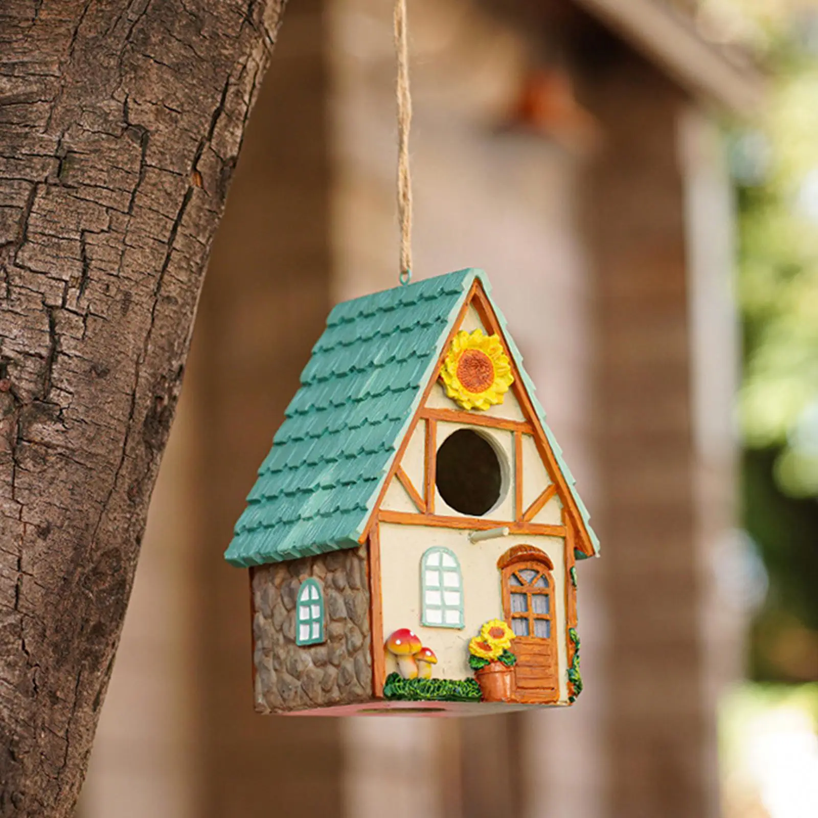 Bird House, Birdhouse Unique Bird Nest, Handpainted Birds House Bird Breeding Box for Garden Trees Outdoor Gardening Gift, Bird House, Birdhouse Unique Bird Nest, Handpainted Birds House Bird Breeding Box for Garden Trees Outdoor Gardening Gift,