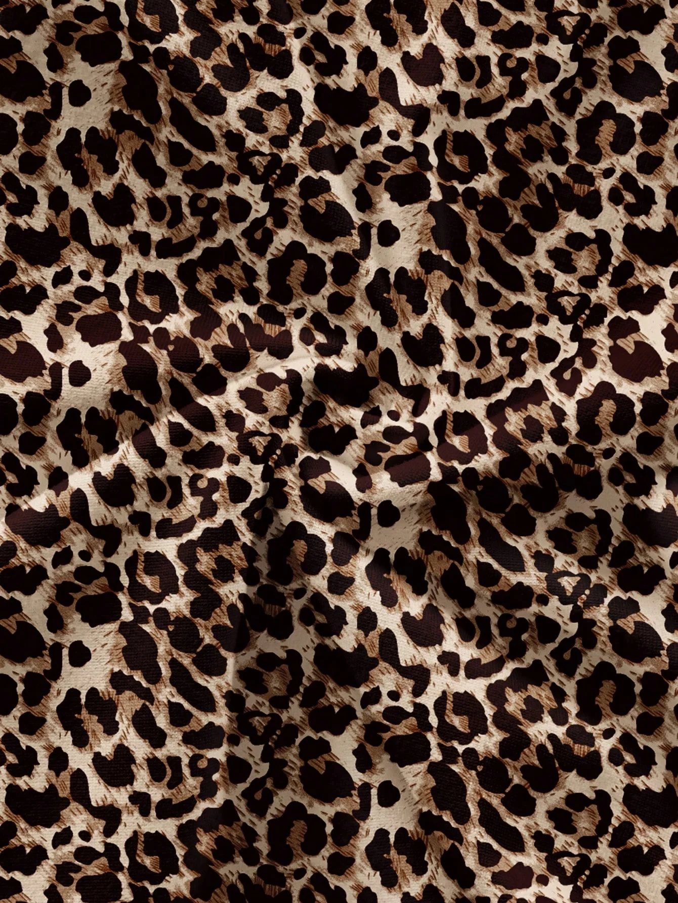 Summer European and American vacation style leopard print strapless shorts set, spicy girl two-piece set, female - Image 4