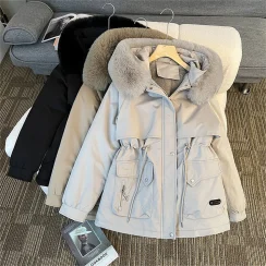 Winter Warm Parkas Jacket Women New Fashion Korean Loose Hooded Thick Casual Cotton Padded Coat Female Overcoat Casual Lady Tops