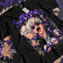 Gojo Satoru T-Shirt Jujutsu Kaisen Mahito Anime Horror Funny Gift Shirt All Size Oversized Graphic T Shirts Women's Clothing