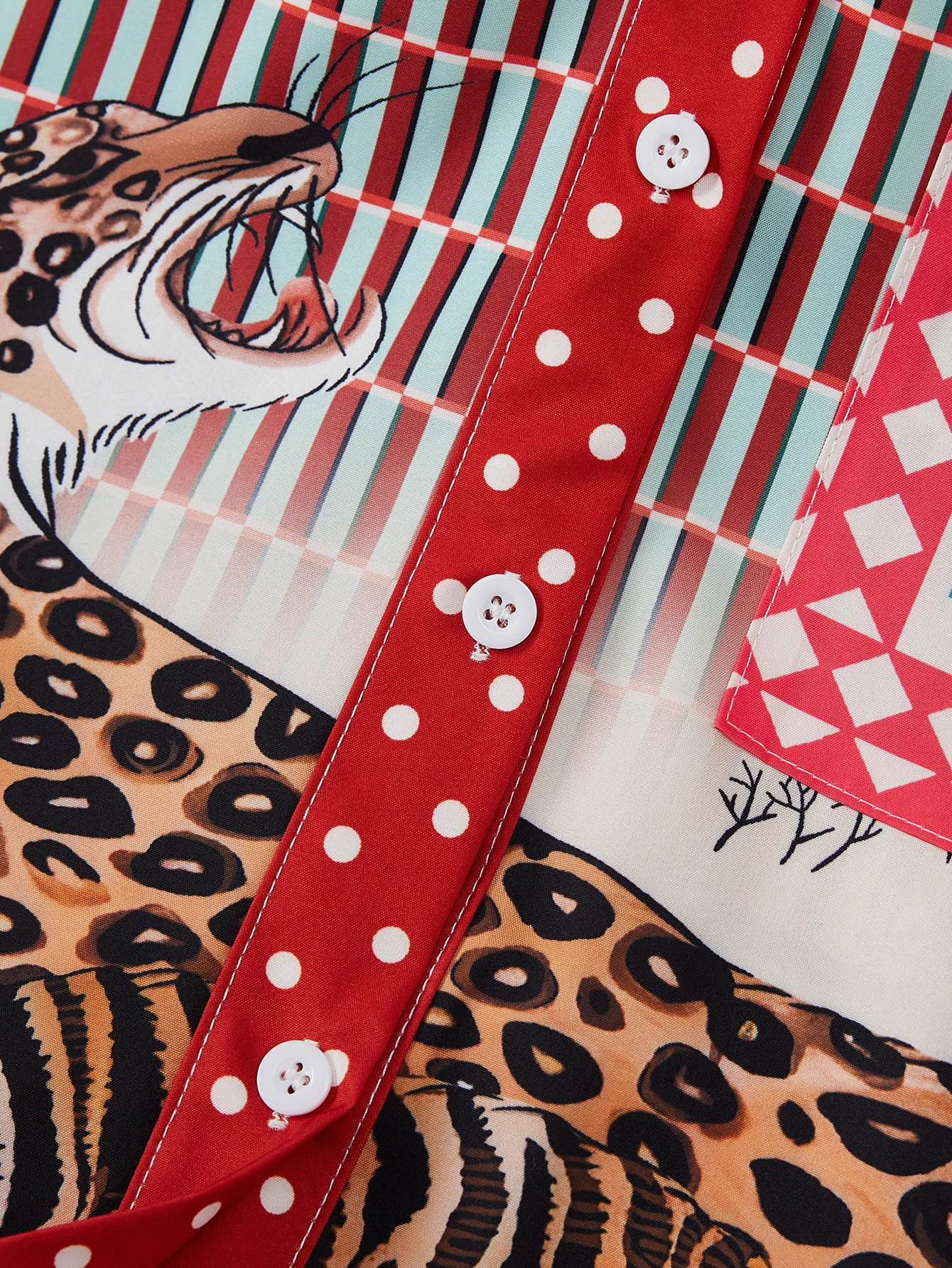 Casual Vacation Leopard Print Long Sleeve Shirt And Pants Two-Piece Set for Women Comfortable Holiday Outfit - Image 5