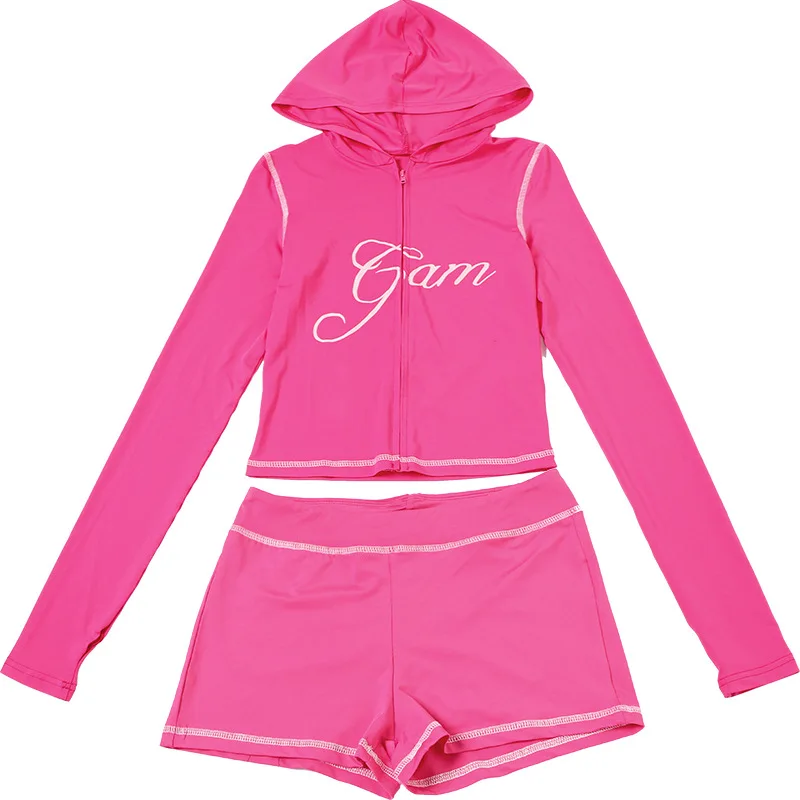 VEITCHE Fashion Women's Summer Outfit Casual Leopard Print Slim Fit Hoodie Zipper Top High Waist Shorts Set Street Style 2025 - Image 6