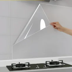 45cm transparent waterproof and oil-proof static wallpaper kitchen stove anti-fouling sticker high temperature resistant