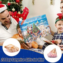 2025 Christmas Advent Calender Gift Box Creative DIY Animal Fishing Bracelet Countdown Calendar Box for Girls New Year Gift