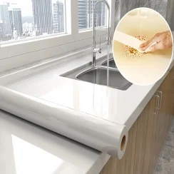 White Self-adhesive Wall Wallpaper Self Adhesive Autohesion Wallpapers Home Decor High Temperature Resistance Waterproof Sticker