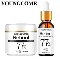 Retinol Firming Facial Serum Cream Set Anti-aging Removal Wrinkle Fine Lines Repair Skin Whitening Brightening Moisturizing