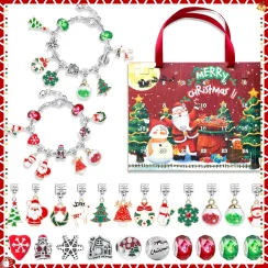 Christmas Arrival Calendar 24-compartment Blind Box Bracelet Christmas Creative Blind Box Diy Children's Bracelet New Year Gift