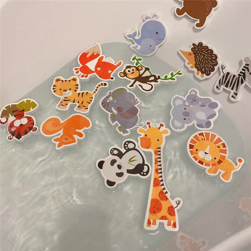 Baby Toy Animal Bath Toys for Kids Soft EVA Paste Bathroom Toys Animal Cognitive Floating Water Toys for Boys Girls 2 to 4 Years - Image 4