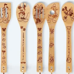 5PCS Disney Mickey Minnie Kitchen Product Anime Figure Spoon Shovel Toy Story Cartoon bamboo Shovel Kitchen baking tool set Gift