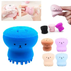 Silicone Face Cleansing Brush Facial Deep Pore Skin Care Scrub Cleanser Tools Mini Octopus Beauty Soft Deep Cleaning Exfoliator