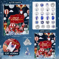 Advent Calendar 2025 for Kid Christmas Countdown DIY Charms Bracelet Fashion Xmas 24 Unique Gift Jewelry Set for Girl Teen Women
