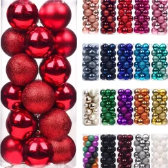 3CM 4CM Christmas Balls Set Christmas Tree Ornaments Ball Xmas Hanging Tree Pendants Home Festival Party Christmas Tree Decor