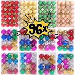 Christmas Decoration Ball Gold Red Silver Rose Xmas Tree Hanging Pendant Home Party Christmas New Year DIY Decoration Supplies