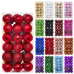 36Pcs/Box 3cm Christmas Ball Decoration Xmas Tree Pendent Ornaments for Home Decor New Year Party Supplies Christmas Gifts