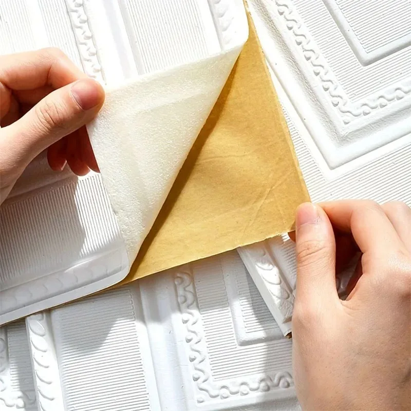 35cm*35cm 3D Waterproof Wall Stickers Peel and Stick Wallpaper Self Adhesive Wallpapers Home Decor Sheet Paper Moisture-proof - Image 5