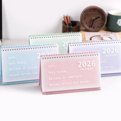 1 pc Creative Macaron Color 2026 Desktop Calendar Christmas and New Year Countdown, Elegant Decorative Items for Office and Home