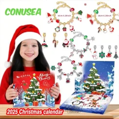 24 Days Advent Calendars Christmas Countdown Calendar Girls Jewelry Bracelets Toys Diy Crafts for Kids Children New Year 2025