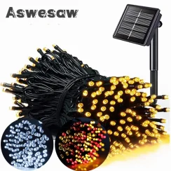 32M 22M 12M LED Solar String Lights Multiple Modes Solar Panels Xmas Outdoor Lights Waterproof Starry Christmas Fairy Lights