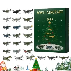 2025 Christmas Aircraft Calendar Advent 24pcs unique mini fighter jets Christmas Countdown Calendar boys Christmas gift