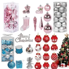 Christmas Tree Decoration Set New Year Pendant Decorations Merry Christmas Ball Take Photo Props Decor Kit Home Fashion Supplies