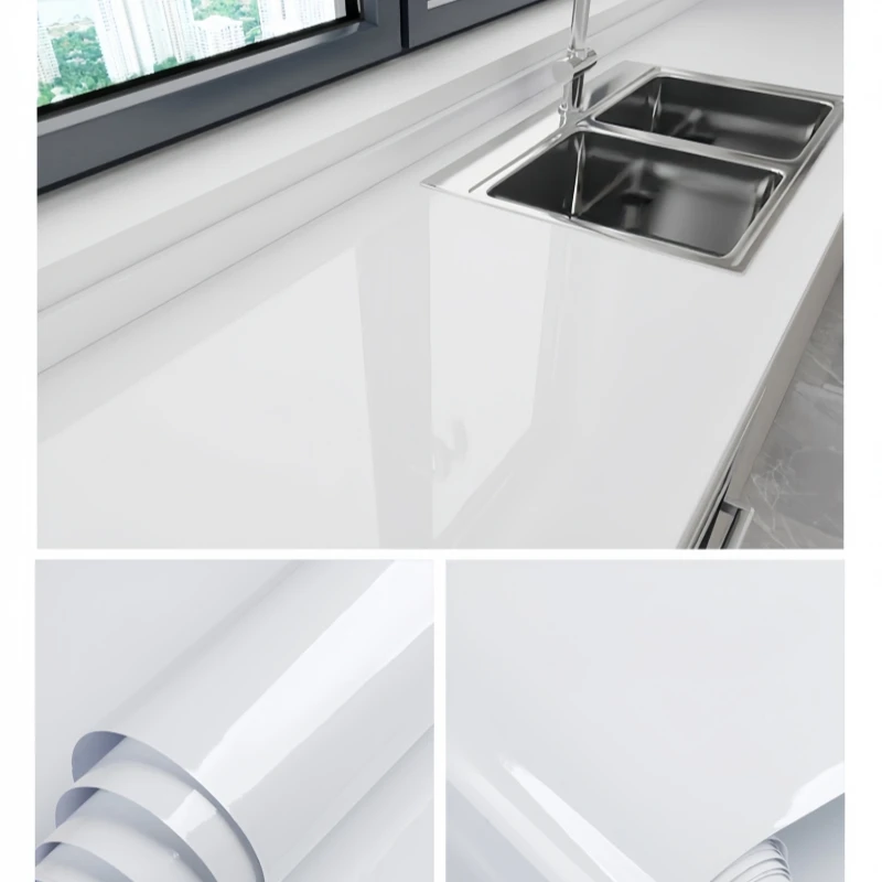 White Self-adhesive Wall Wallpaper Self Adhesive Autohesion Wallpapers Home Decor High Temperature Resistance Waterproof Sticker - Image 6