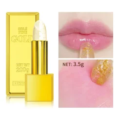 Color Changing Lipstick 2 in 1 Lip Blush Balm 24K Gold Long Lasting Moisturizing Nourishing Lips Plumper Deep Hydration Care