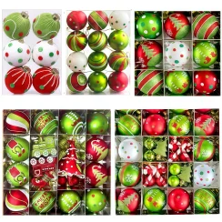 Christmas Balls Christmas Tree Ornaments Green Red Xmas Hanging Tree Pendants Home Party Christmas Tree Decor New Year Gifts