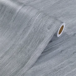 Thick Grey Wood Contact Paper Waterproof Self Adhesive Rustic Wood Wallpaper Peel and Stick Removable Wood Grain Wall Paper Stic