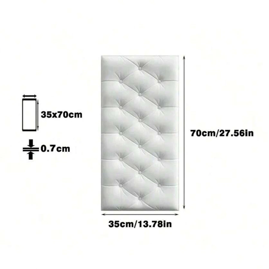 3D Wall Stickers Wallpaper Self-adhesive Thicken Tatami Anti-collision Wall Mat Pad Kids Bedroom Living Room Soft Foam Cushion - Image 5