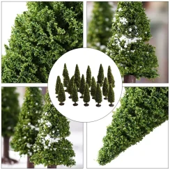 Christmas Village Model Trees Christmas Village Trees 10 Cm Diorama Trees Model Train Trees Natural Look DIY Landscapes
