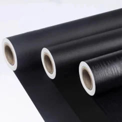 Black wood grain thickening wallpaper boeing film furniture kitchen cabinet pvc self-adhesive stickers kitchen vinyl wallpaper