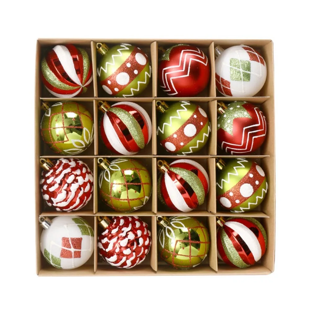 Giant 16pcs Christmas Hanging Balls Decoration Multicolor Christmas Tree Decorations DIY Toy Christmas Balls Festival