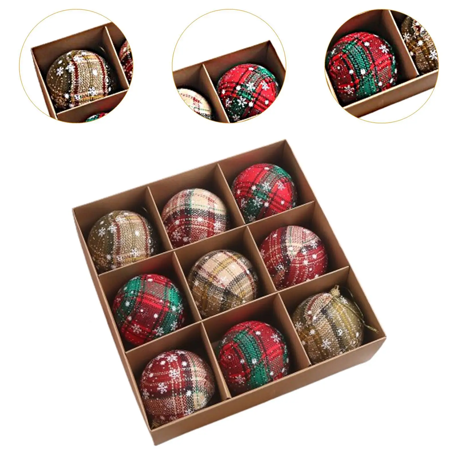 Christmas Balls Ornaments Xmas Decor Holiday Fireplace Office Shatterproof Balls