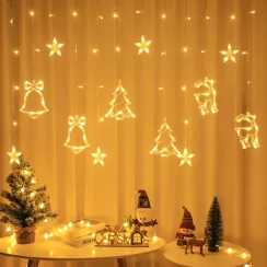 LED Christmas Garland String Lights Fairy Curtain Light For Home New Year Party Wedding Holiday Decor