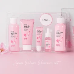Laikou 6pcs/set Sakura Skin Care Sets Facial Cleanser Moisturizing Eye Creams Face Cream Serum Lotion Skin Care Kit