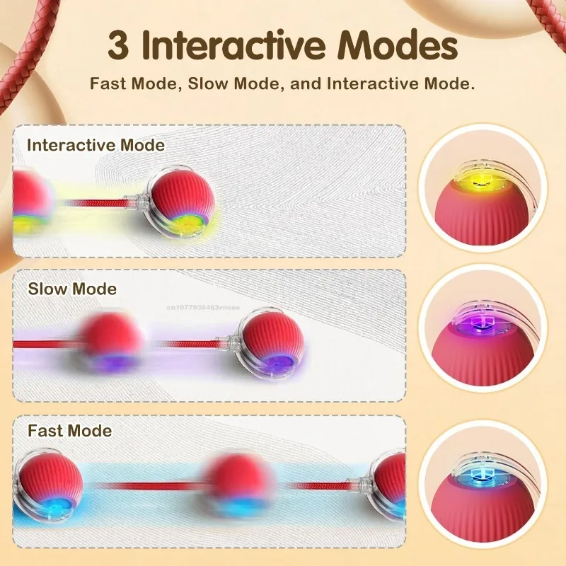 Cat Interactive Ball Training Self-moving Kitten Electric Cat Ball Toys Electronic Automatic Rolling Magic Ball Toys for Cat - Image 3