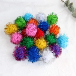 3CM New Colorful Interactive Ball Cat Toy Golden Cat Toy Resistant Cat Toy Interactive Play Pet Interactive Ball Toys 20pcs