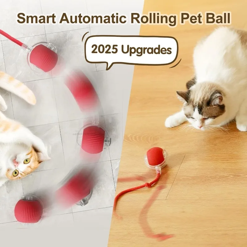 Cat Interactive Ball Training Self-moving Kitten Electric Cat Ball Toys Electronic Automatic Rolling Magic Ball Toys for Cat - Image 2