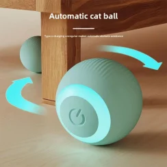 Cat Toys Pet Toy Supplies Accessories for Cats Spinning Ball Electric Interactive USB Charging Cat Ball Products Home Garden