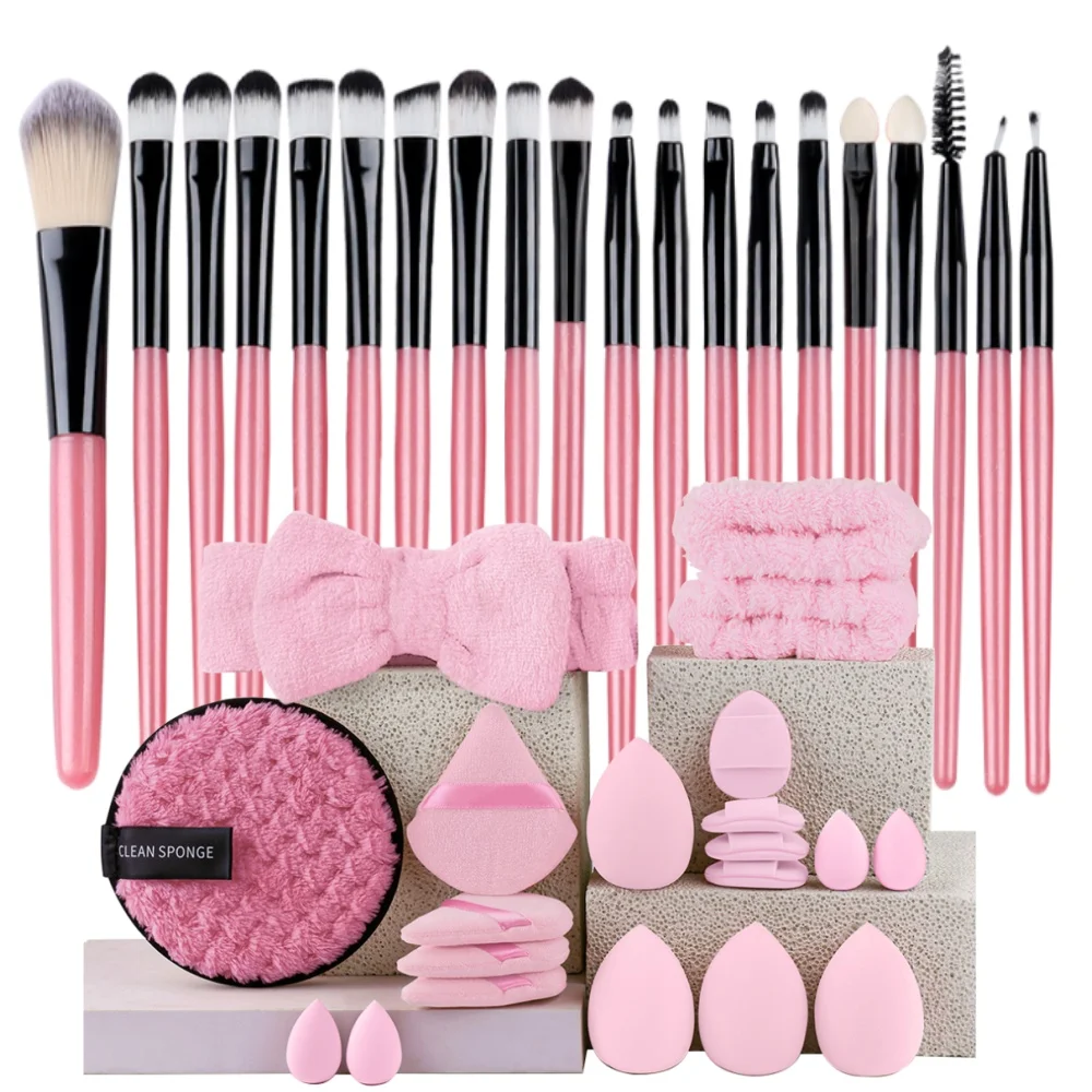 Makeup Brushes Set Premium Synthetic Kabuki Foundation Concealers Powder Blush Blending Face Eye Shadows Brush Set