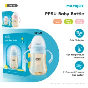 MAMIJOY 300ML Baby Bottle Baby Dot Anti-Colic&Anti-Bloating PPSU Milk Bottle &Temperature Display Function For Baby Newborn PS73