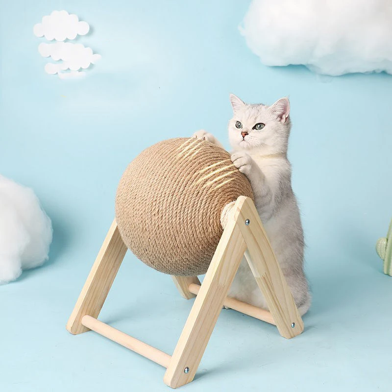 Cat Scratching Ball Toy Kitten Sisal Rope Ball Board Grinding Paws Toys Cats Scratcher Wear-resistant Pet Furniture supplies - Image 3