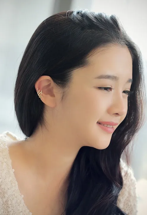 925 Sterling Silver leaves Clip on Earrings Ear Cuff For Women Girl Lady Without Piercing Earring Jewelry - Image 2