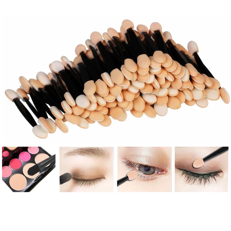 5/30/50/100PCS Eyeshadow Brush Dual Sided Sponge Nylon Sets Make up Eye Shadow Brushes For Cosmetic Applicator Makeup Tools Hot - Image 2