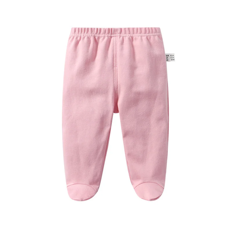 Cotton Newborn Baby Boy Girl Pants Solid Wrap Foot Long Trousers Casual Spring Autumn Toddler Leggings For Girls Boys 0-12Month - Image 3