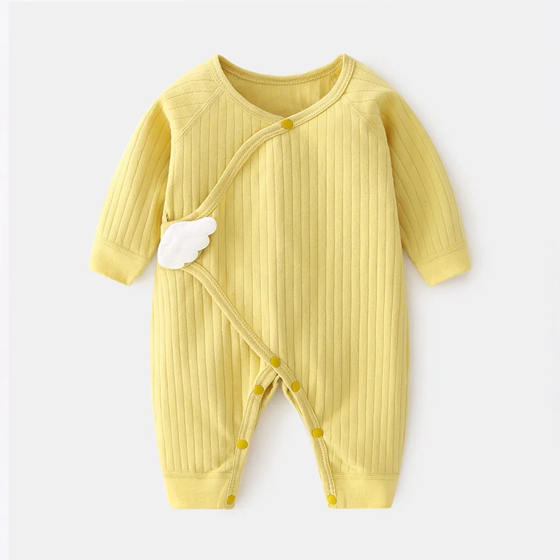 Newborn Baby Romper For Girls Boys Cotton Clothing Spring Autumn Infant Jumpsuit With Wing Casual Soft New Born Girl Boy Clothes - Image 4