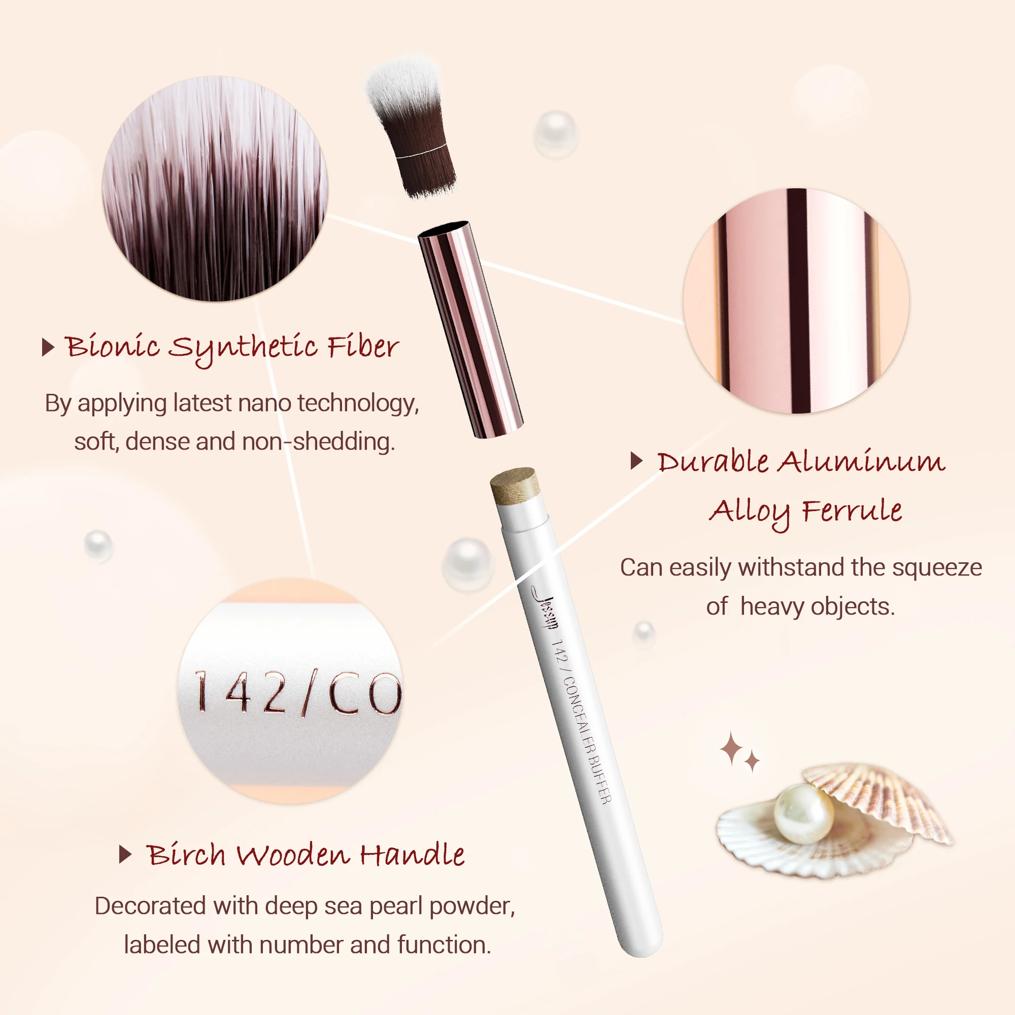 Jessup Professional Makeup Brushes Set,25pcs Makeup Brush Foundation Powder Eyeshadow Liner Highlighter Make Up Tools Kit T215 - Image 3
