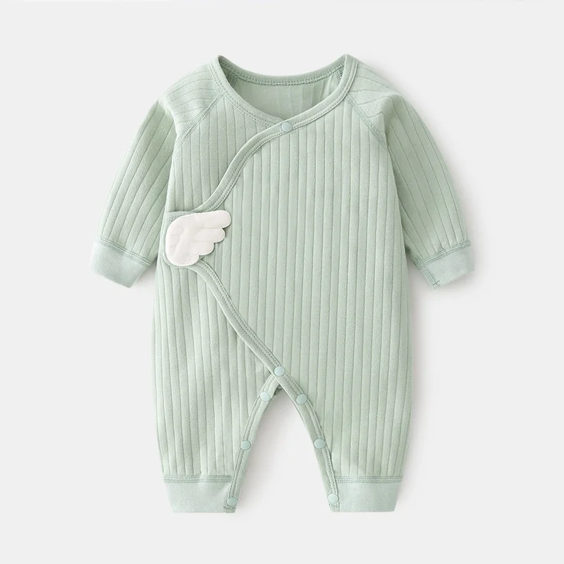 Newborn Baby Romper For Girls Boys Cotton Clothing Spring Autumn Infant Jumpsuit With Wing Casual Soft New Born Girl Boy Clothes - Image 2